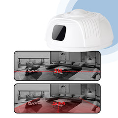 Faux détecteur de fumée rotatif 330° avec caméra WiFi et vision nocturne